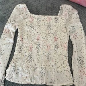 White,dressy, long sleeve top